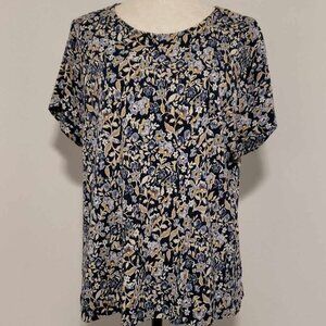 J. Jill Short Sleeve Luxe Supima Relaxed Tee Size Medium